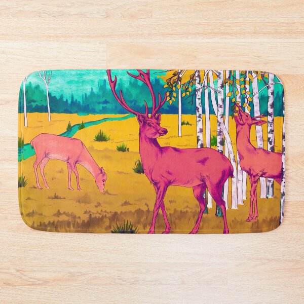 Item preview, Deer in a clearing stylized modern art designed and sold by AlexSin.