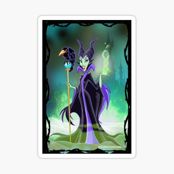 Maleficent Disney Villain Sticker mistress of All Evil Sleeping