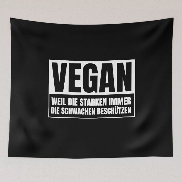 Artikelvorschau, VEGAN Weil Die Starken Immer Die Schwachen Beschützen entworfen und verkauft von Shirtflyer.