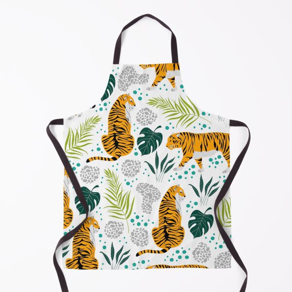 Item preview, Seamless Pattern with tigers tropical leaves - Jungle Design designed and sold by NerimaxCreative.