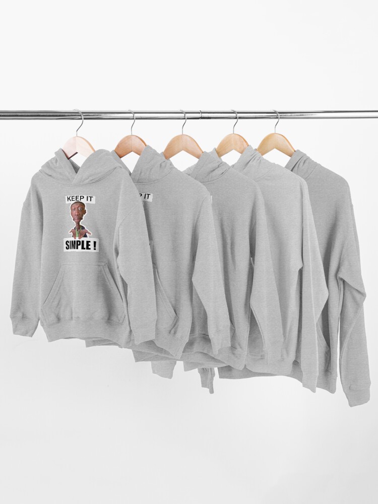 Alternate view of Khaby Lame Caricature Simple Kids Pullover Hoodie