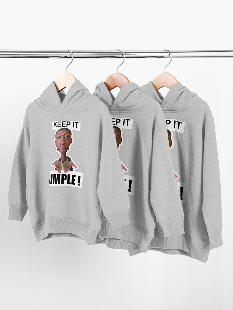 Alternate view of Khaby Lame Caricature Simple Toddler Pullover Hoodie