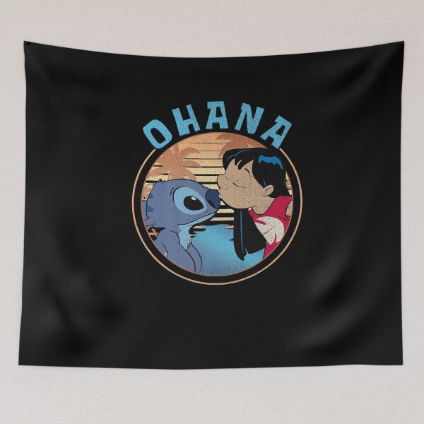 Aperçu de l'œuvre Lilo Amp Stitch Ohana Portrait Premium créée et vendue par JameDarnell.