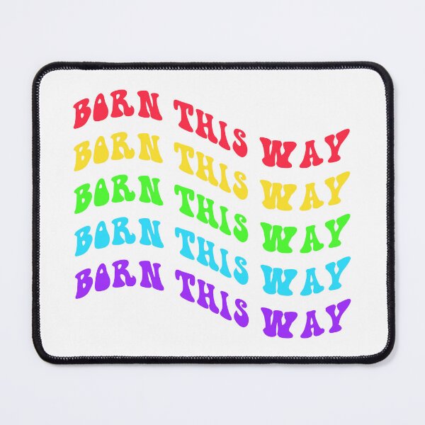 Item preview, BORN THIS WAY LGBT Pride Flag Text Rainbow designed and sold by everything4eva.