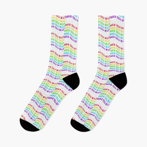 Item preview, BORN THIS WAY LGBT Pride Flag Text Rainbow designed and sold by everything4eva.