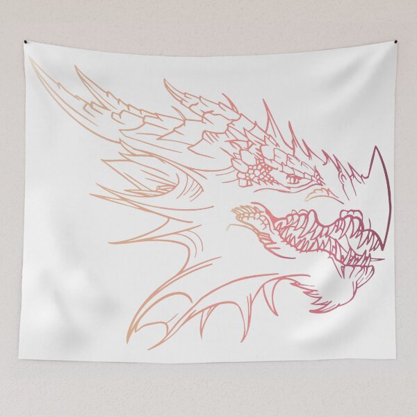 Item preview, Outlined Dragon Head Gradient designed and sold by RED by Arcanum Studio.