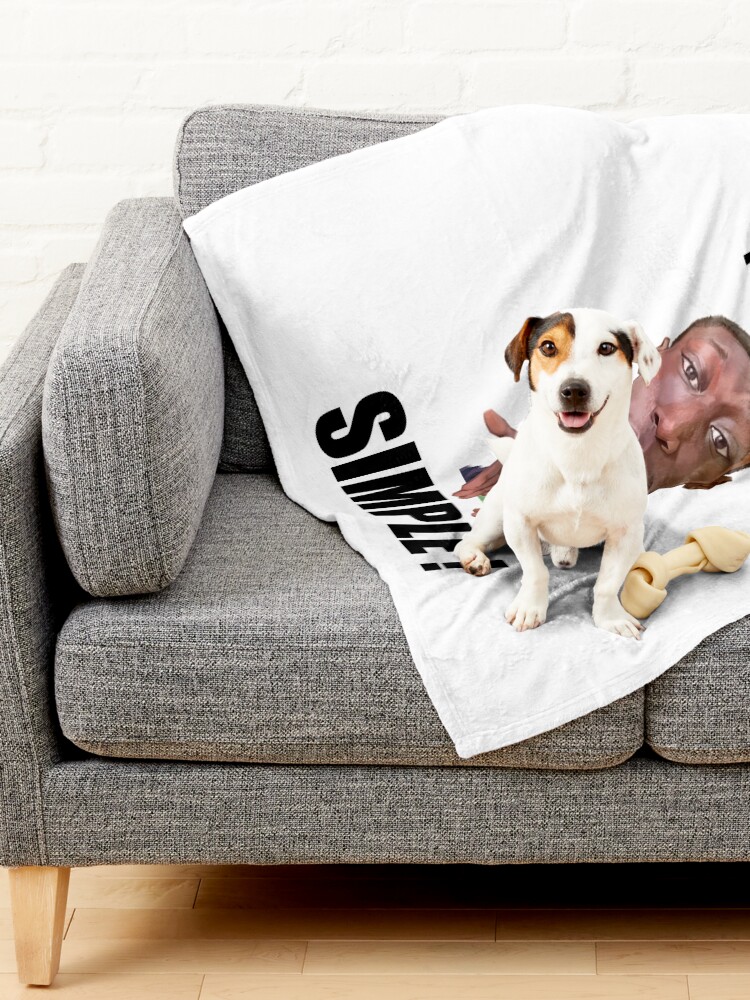 Alternate view of Khaby Lame Caricature Simple Pet Blanket