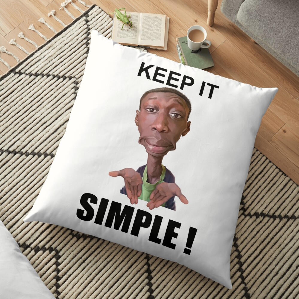 Khaby Lame Caricature Simple Floor Pillow