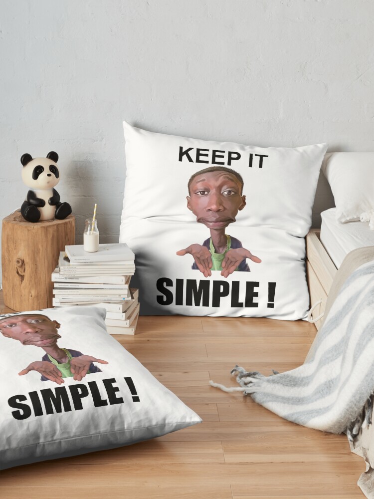 Alternate view of Khaby Lame Caricature Simple Floor Pillow