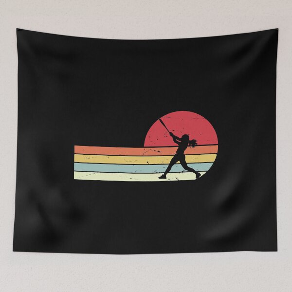 Item preview, Vintage Retro Style Softball Baseball Batting For Women Girls designed and sold by MichelSorour.