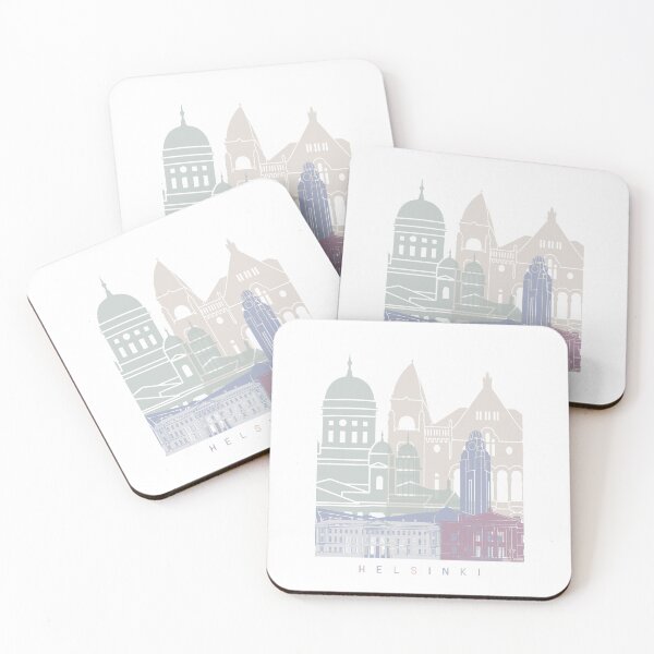 Item preview, HELSINKI SKYLINE POSTER PASTEL designed and sold by paulrommer.