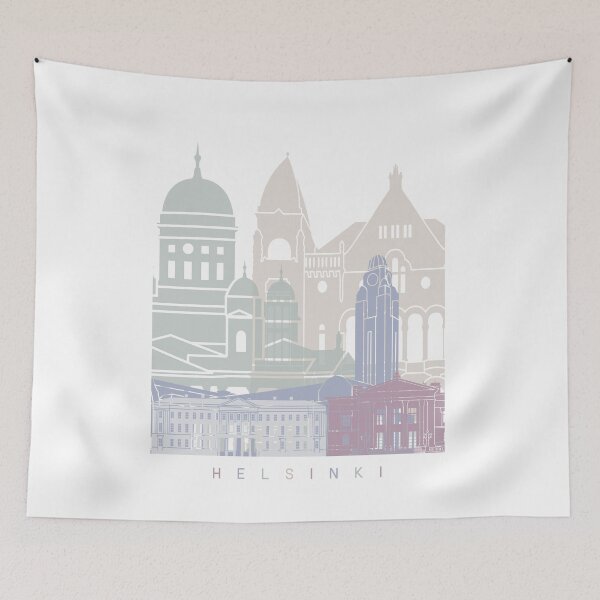Item preview, HELSINKI SKYLINE POSTER PASTEL designed and sold by paulrommer.