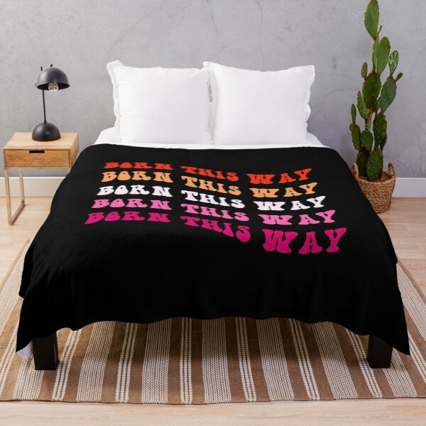 Item preview, BORN THIS WAY Lesbian Pride Flag Text designed and sold by everything4eva.