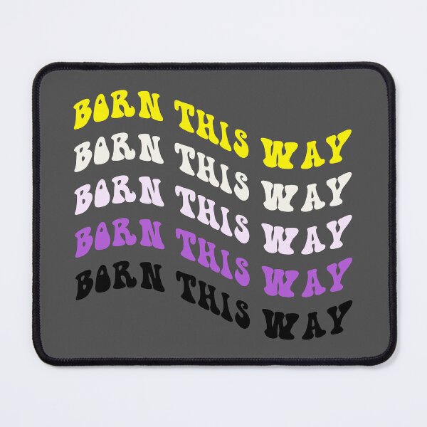 Item preview, BORN THIS WAY Nonbinary Pride Flag Text designed and sold by everything4eva.