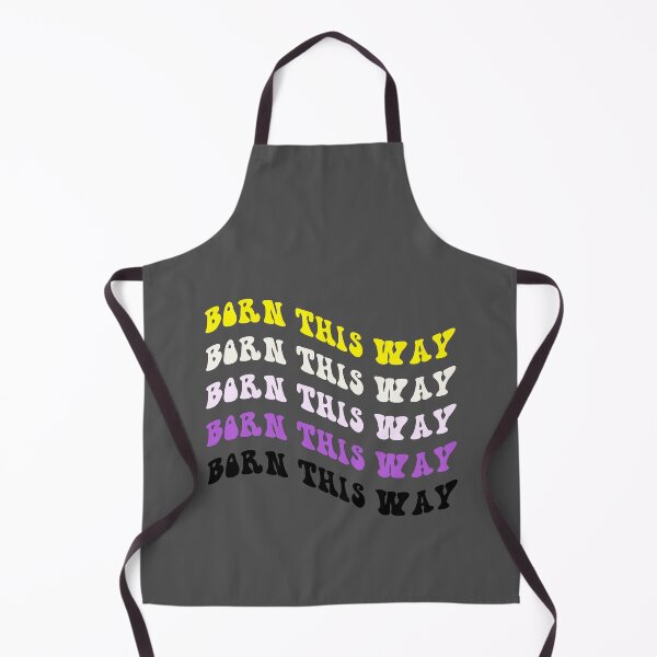 Item preview, BORN THIS WAY Nonbinary Pride Flag Text designed and sold by everything4eva.