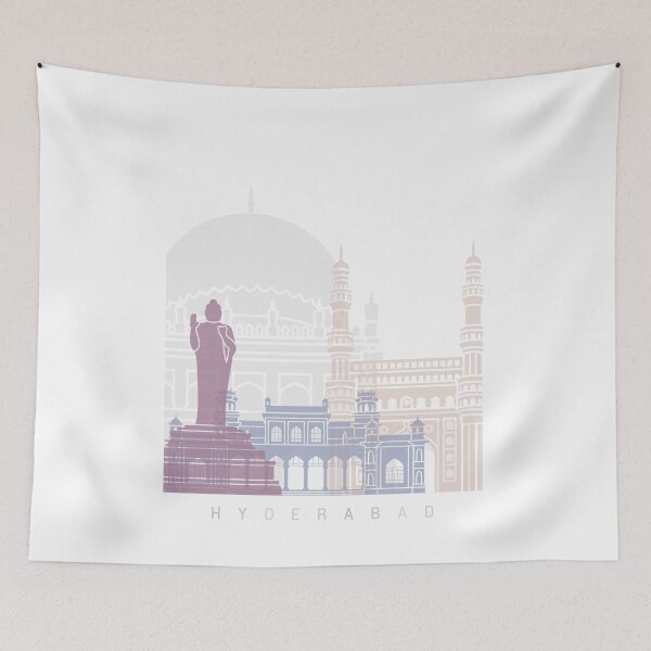 Item preview, HYDERABAD SKYLINE POSTER PASTEL designed and sold by paulrommer.