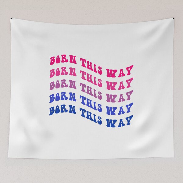 Item preview, BORN THIS WAY Bisexual Pride Flag Text designed and sold by everything4eva.