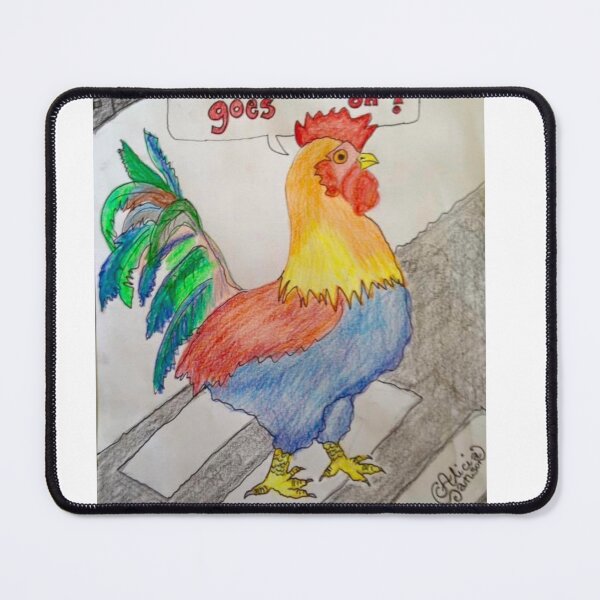 Item preview, Rooster crossing the road designed and sold by AliciaSanson.
