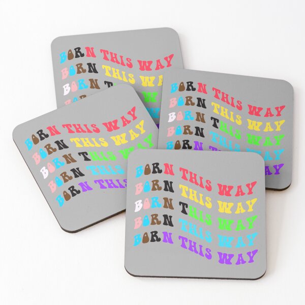 Item preview,  BORN THIS WAY Progress Pride Flag Text designed and sold by everything4eva.