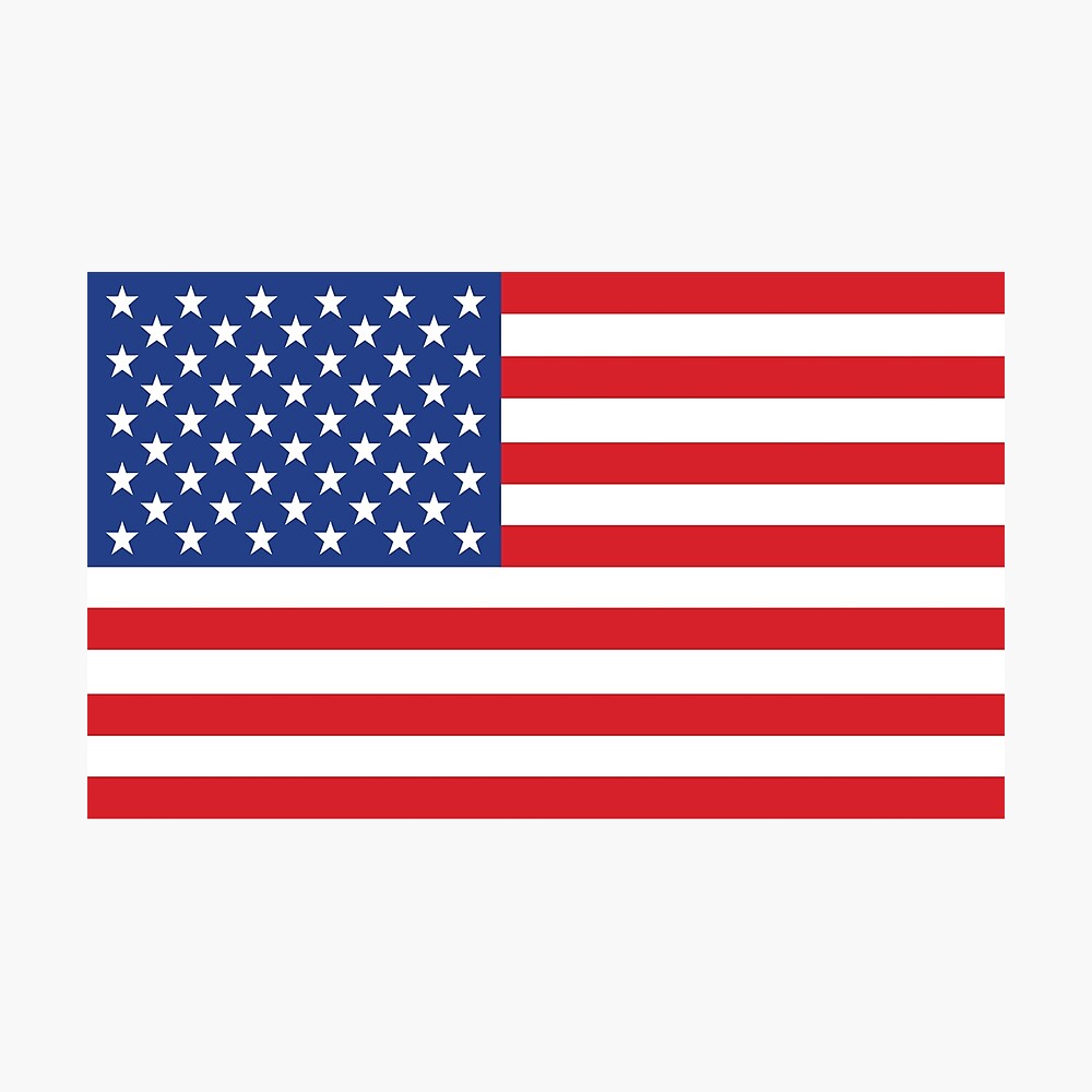 U S Flag Poster By Bingosdesigns Redbubble - american flag patch roblox