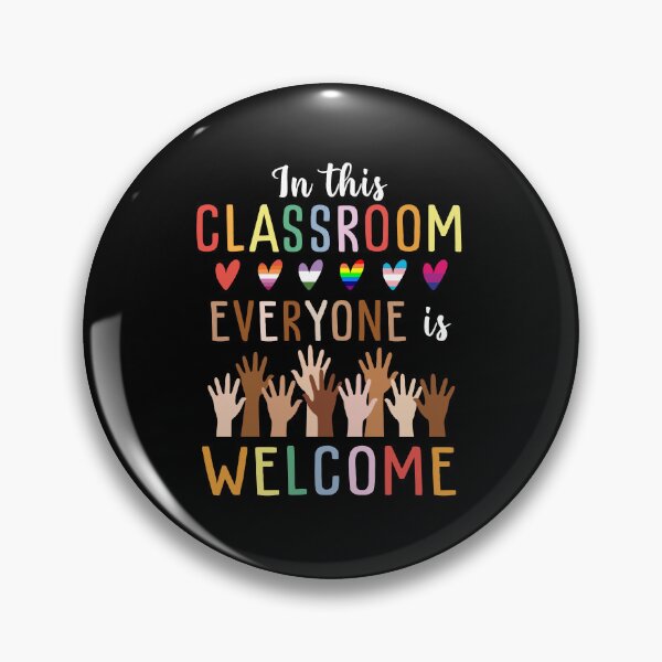 Item preview, In this classroom everyone is welcome funny colorful cute love rainbow equality designed and sold by elizabethdawnn.