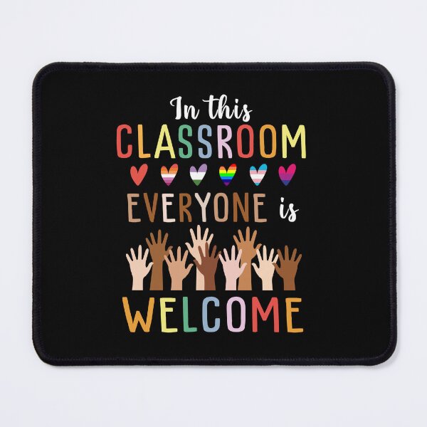 Item preview, In this classroom everyone is welcome funny colorful cute love rainbow equality designed and sold by elizabethdawnn.