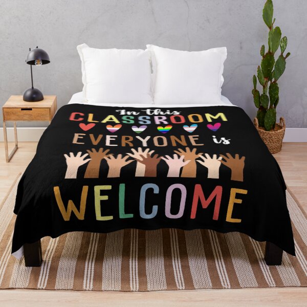 Item preview, In this classroom everyone is welcome funny colorful cute love rainbow equality designed and sold by elizabethdawnn.