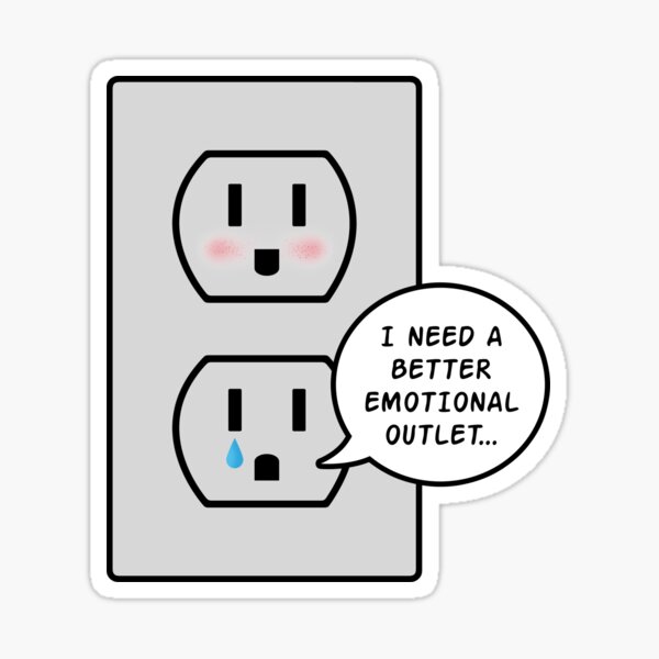 "Emotional Outlet Funny Sensitive" Sticker for Sale by copadostore