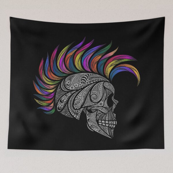 Item preview, Skull with mohawk designed and sold by marina-arts.