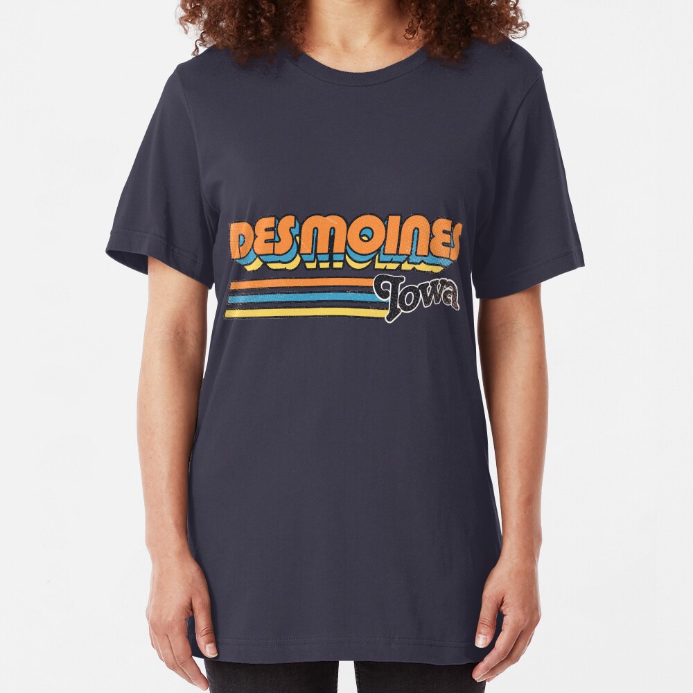 Des Moines, IA | City Stripes Slim Fit T-Shirt