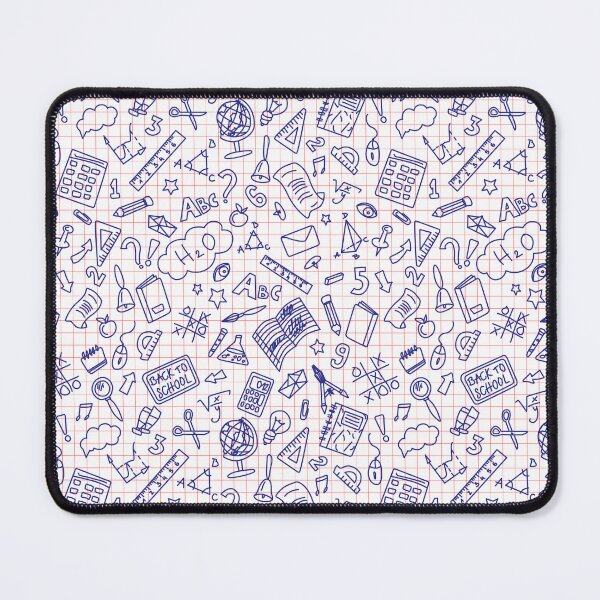Item preview, Back to School Doodle. Blue Ballpen Drawing on Red Lines designed and sold by RPuniquedesigns.