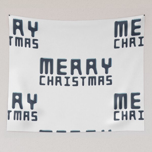 Item preview, 3D Glossy Shiny Blue Typographical Merry Christmas Text designed and sold by Jason123za.
