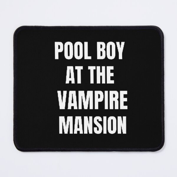 Item preview, Black and White Pool Boy At The Vampire Mansion Design designed and sold by mystylecorner.