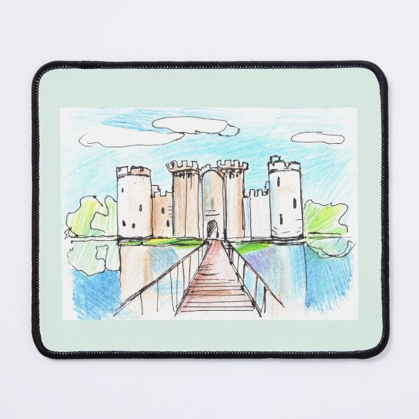 Item preview, Castle painting | Mediaval castle drawing designed and sold by lausn.