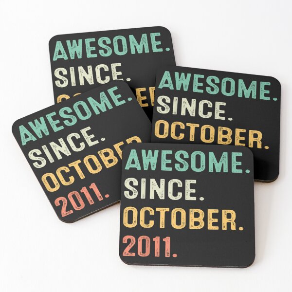 Item preview, Awesome Since October 2011 11th Birthday Gifts 11 Years Old designed and sold by Holvasterlund.