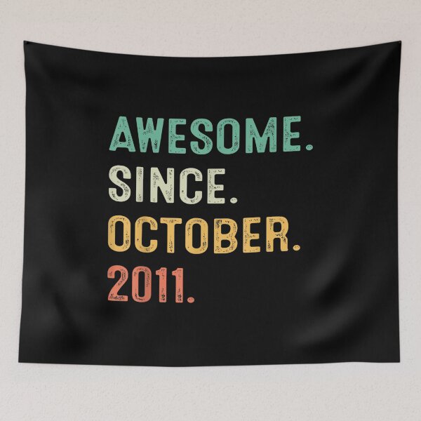 Item preview, Awesome Since October 2011 11th Birthday Gifts 11 Years Old designed and sold by Holvasterlund.
