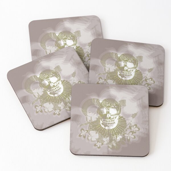 Item preview, Romantic victorian gothic horror dream horned skull neutral tone designed and sold by LynseysArtShop.