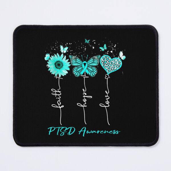 Item preview, PTSD Awareness Faith Hope Love Leopard Sunflower designed and sold by Jonathanhagerst.