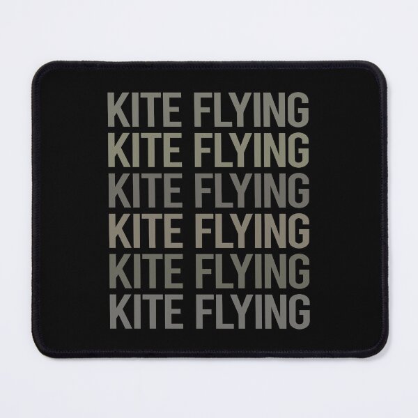 Item preview, Gray Text Art Kite Flying designed and sold by TartSpiderWeb.