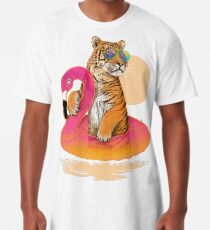 Chillin, Flamingo Tiger Long T-Shirt