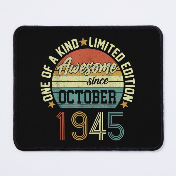 Item preview, Awesome Since October 1945 77 Years Old 77th Birthday Retro designed and sold by Holvasterlund.