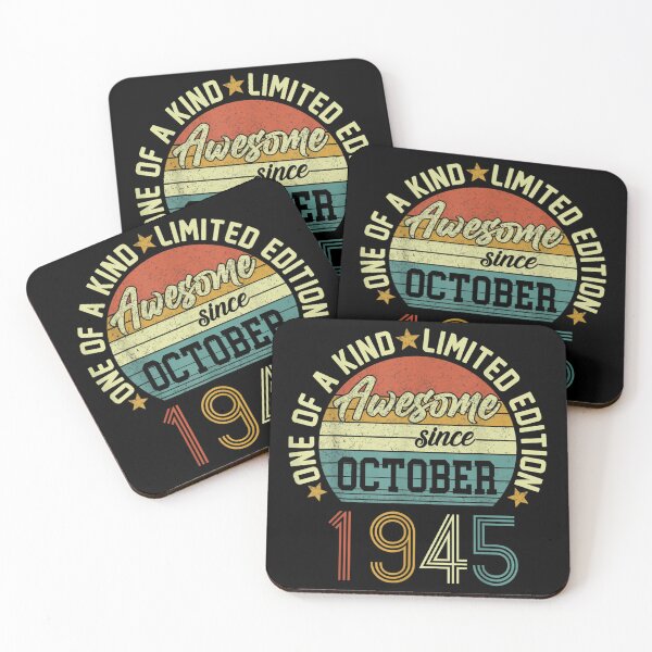 Item preview, Awesome Since October 1945 77 Years Old 77th Birthday Retro designed and sold by Holvasterlund.