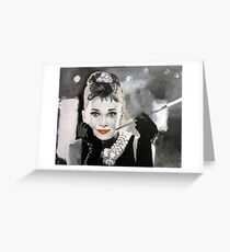 Audrey in Breakfast at Tiffanys Greeting Card