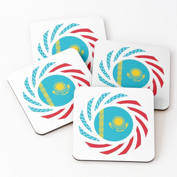Item preview, Kazakhstani American Multinational Patriot Flag Series designed and sold by Carbon-Fibre Media.
