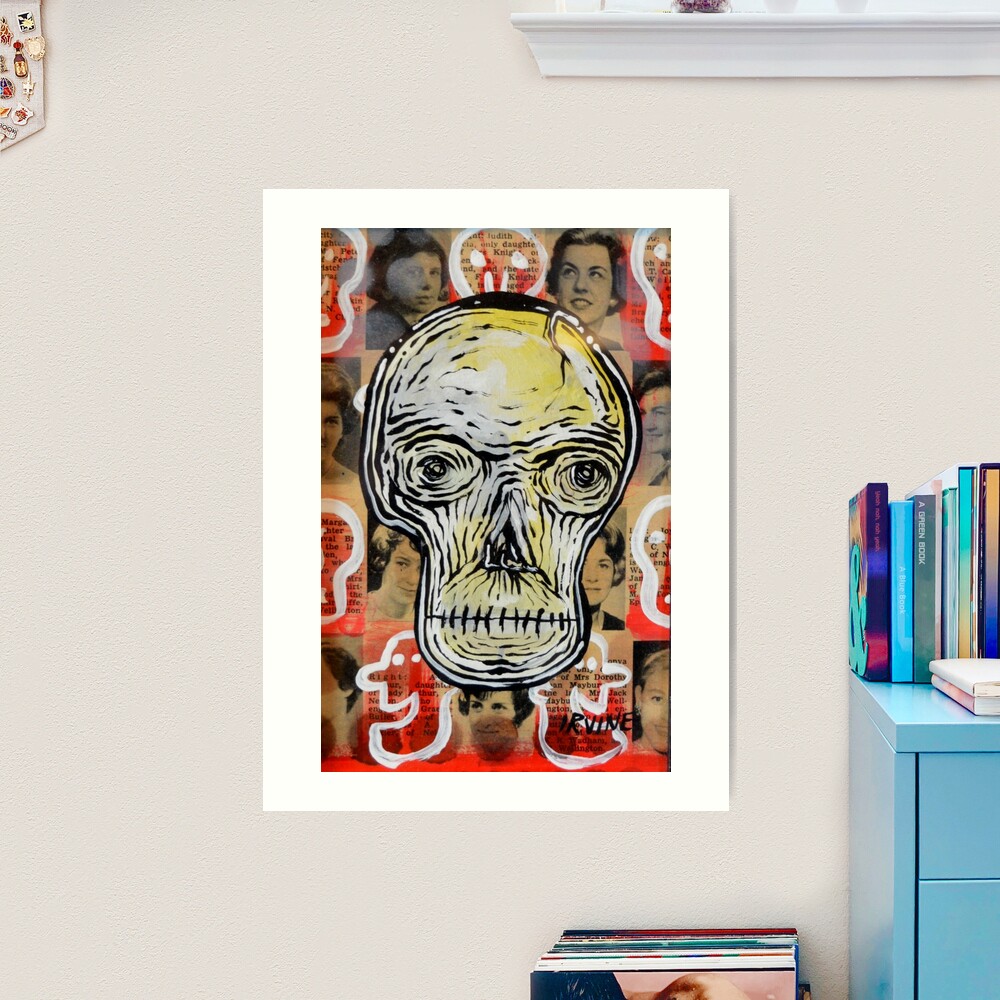 Skull Man Art Print for Sale by David Irvine | Redbubble