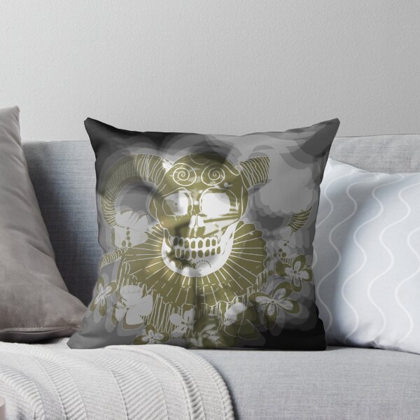 Item preview, Romantic victorian gothic horror dream horned skull monochrome tone designed and sold by LynseysArtShop.