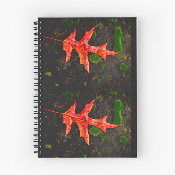 Item preview, Orange fall leaf among the green mossy rocks designed and sold by Alaskandreamer.