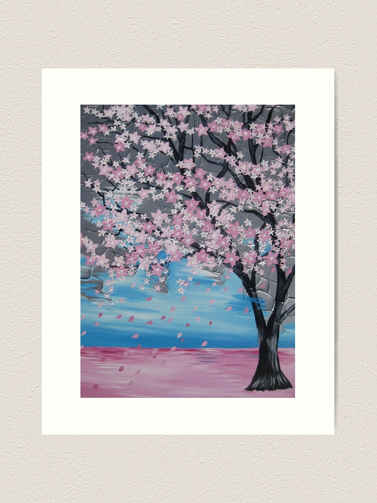 Pastel Tones and Cherry Blossoms Painting by Cathy Jacobs