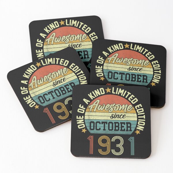 Item preview, Awesome Since October 1931 91 Years Old 91st Birthday Retro designed and sold by Holvasterlund.