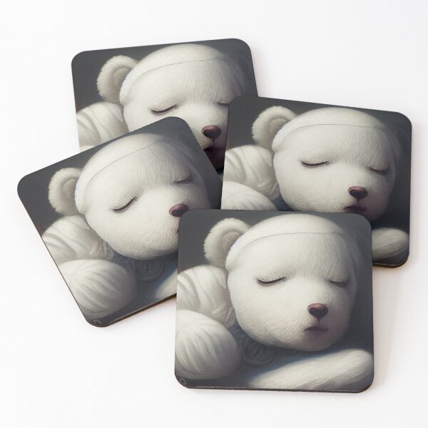 Item preview, White Teddy Bear Sleeping designed and sold by ARTIMITY.